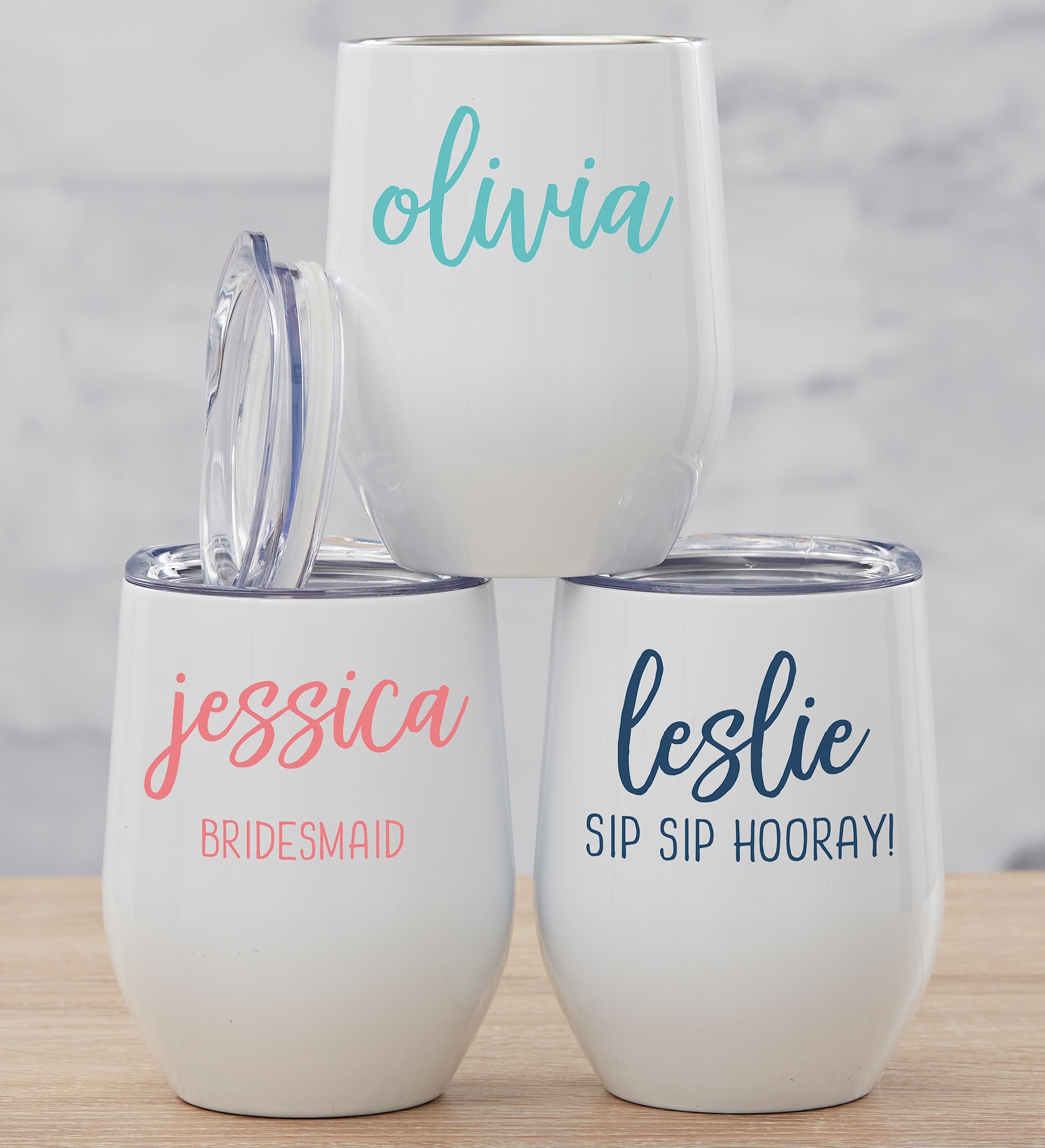 Scripty Style Personalized Stainless Insulated Wine Cup 
